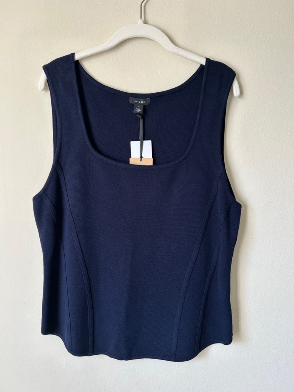 Halogen Square Neck Corset Sleeveless Top